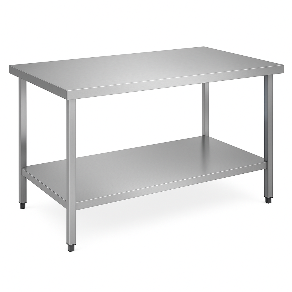 Mesa de acero extra fuerte de 1.5 m de largo