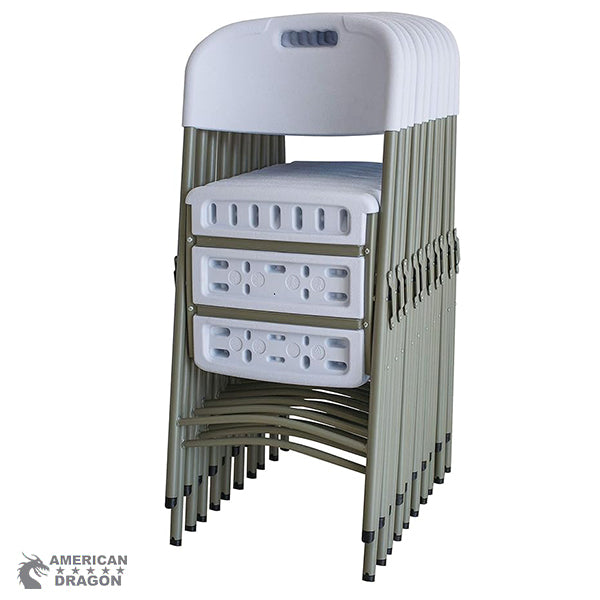 Silla reforzada plegable color blanco