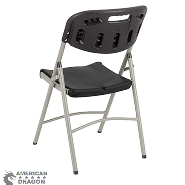 Silla plegable reforzada negra