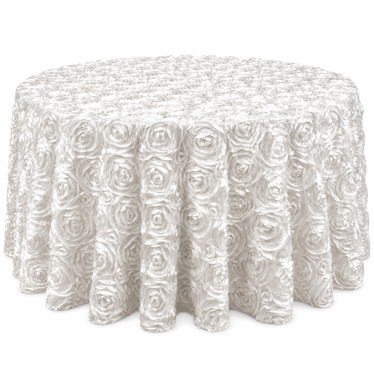 Mantel de Lujo Bouquet de Flores 3D para Mesa Redonda de 1.53 m