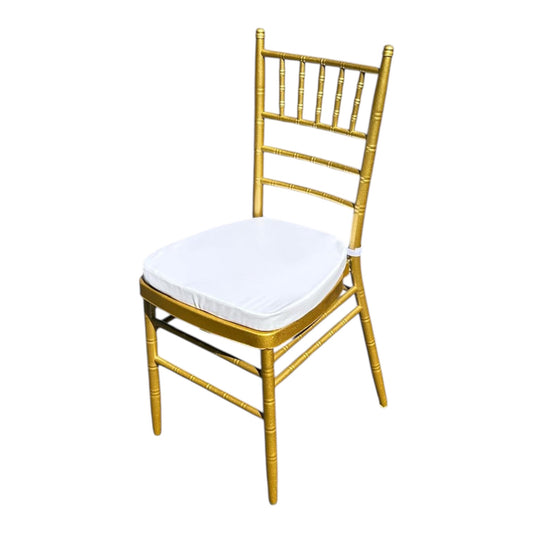 Silla Chiavari metalica dorada 14K