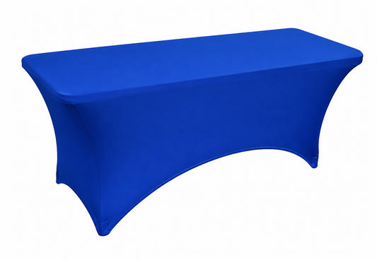 Mantel  azul tipo cobertor Spandex para mesa Rectangular de 1.8 metros
