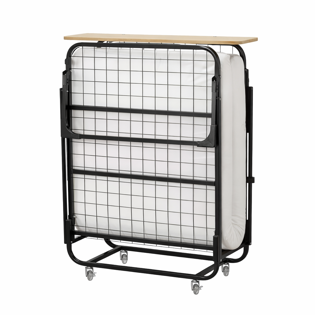 Cama plegable "roll-away" con rueditas