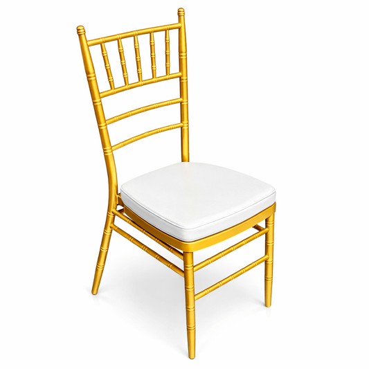 Silla Chiavari metalica dorada 24K