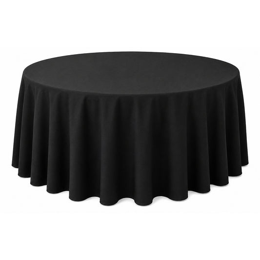 Mantel de Tela Oxford negro para Mesa Redonda de 1.53 m