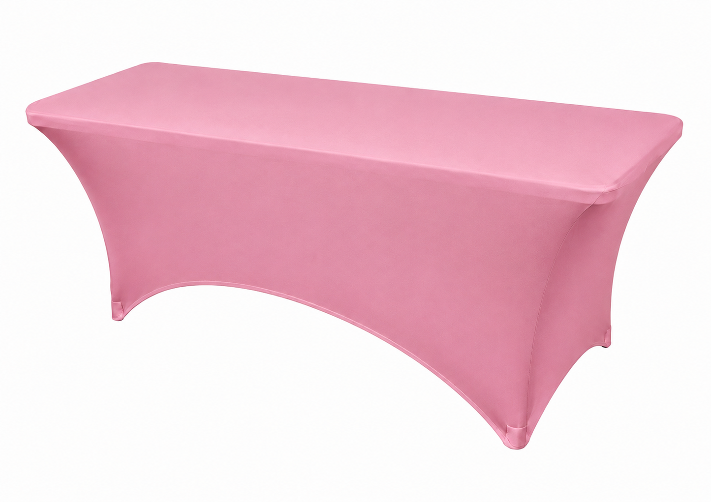 Mantel rosado tipo cobertor Spandex para mesa Rectangular de 1.8 metros