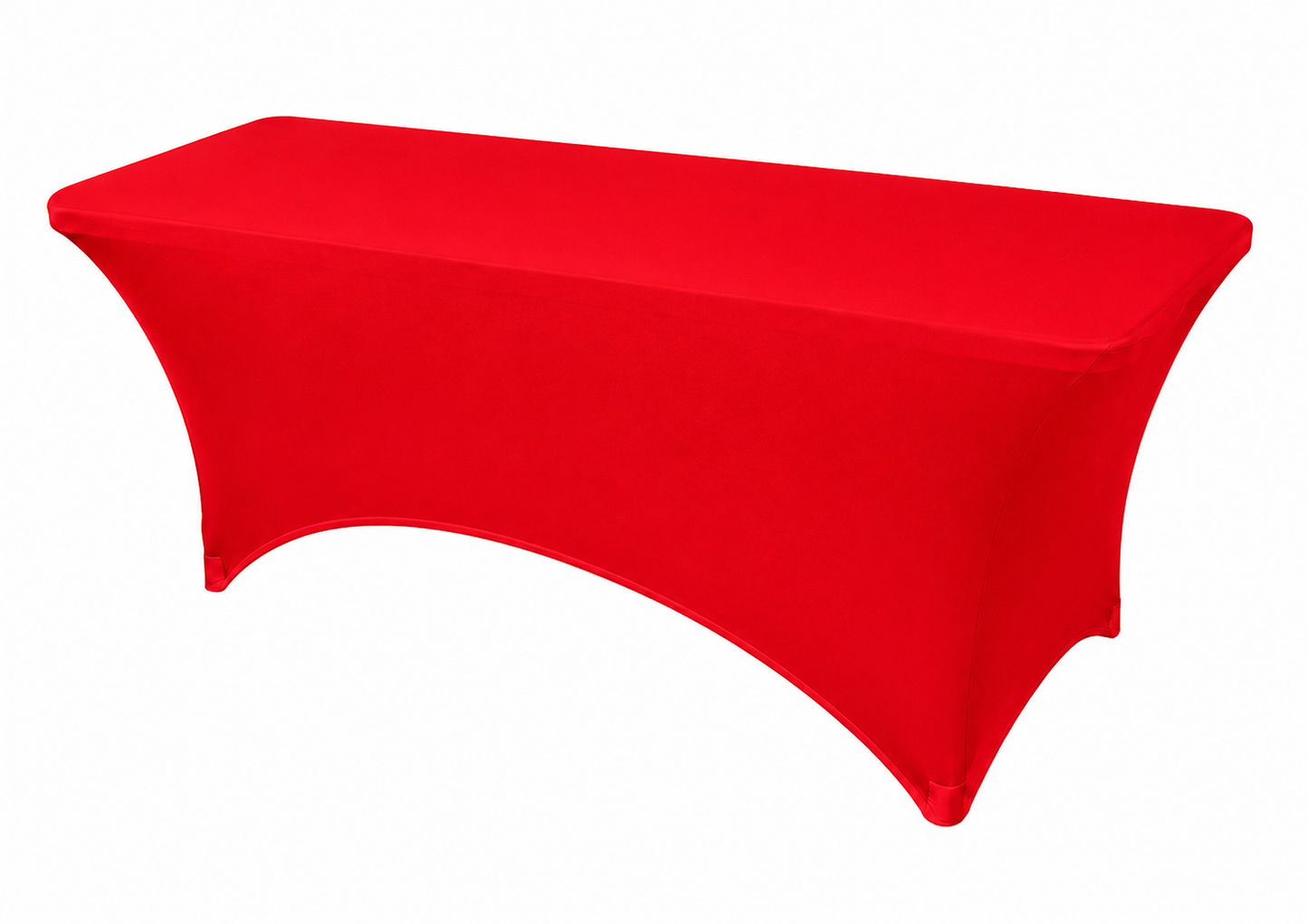 Mantel rojo tipo cobertor Spandex para mesa Rectangular de 1.8 metros