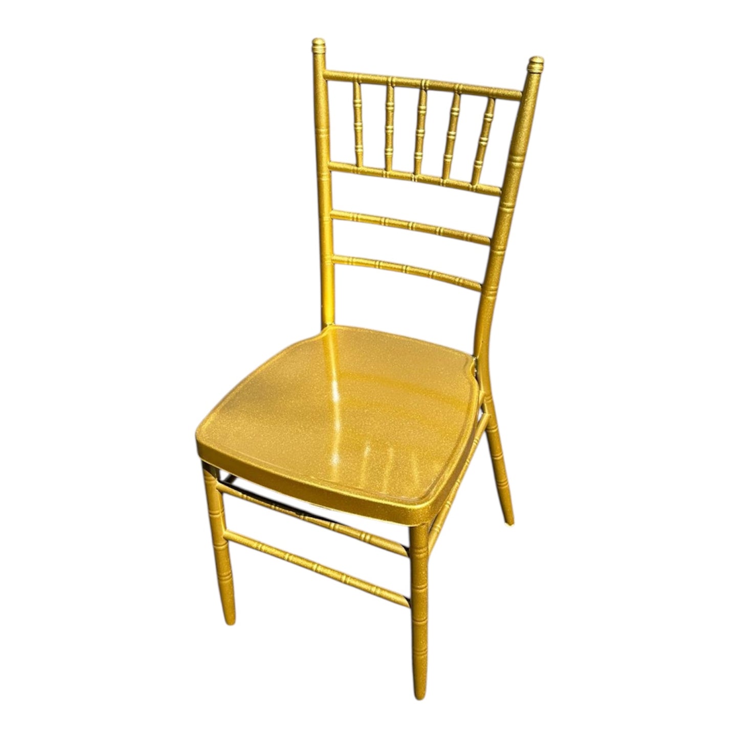 Silla Chiavari metalica dorada 14K