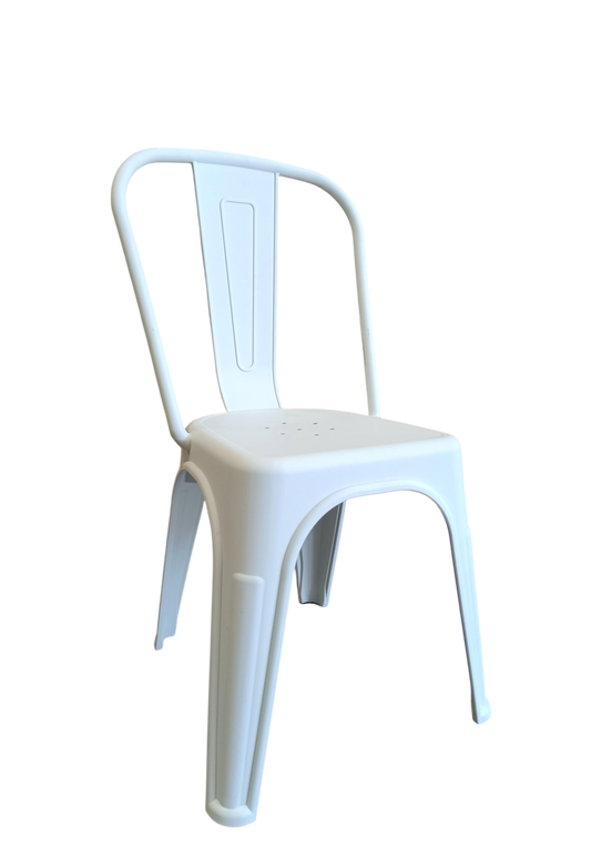 Silla Estilo Tolix blanca de Polipropileno Ailable