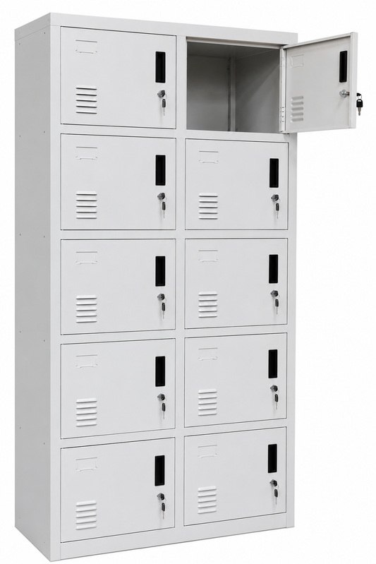 Locker Metálico de 10 Compartimentos