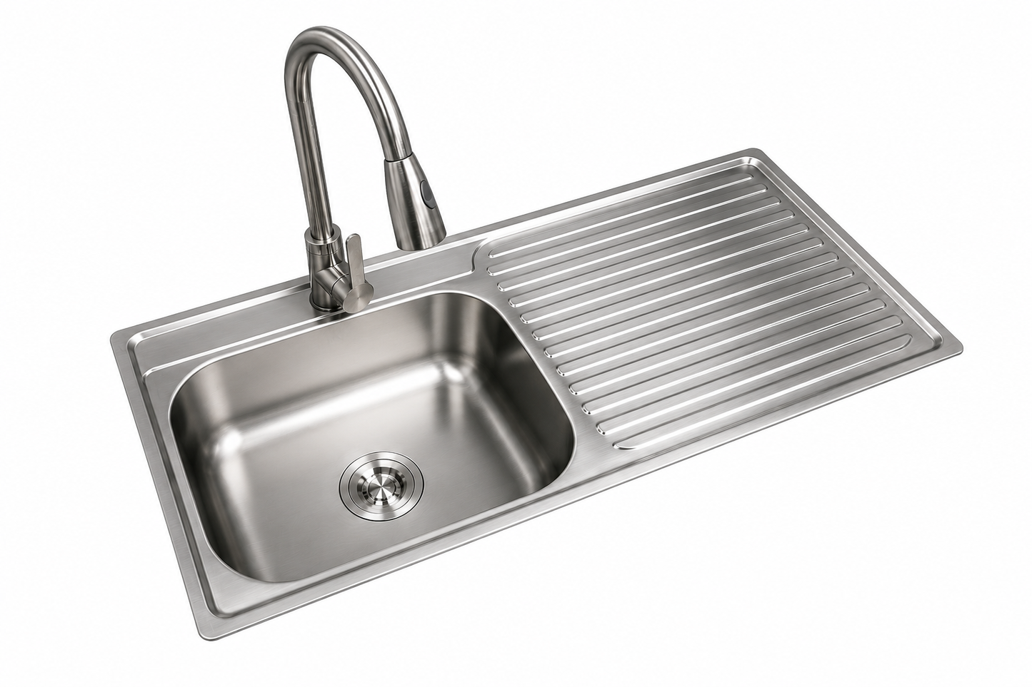 Lavatrastos  de Acero con Escurridor empotrable 100 x 50