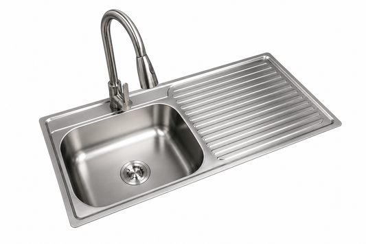 Lavatrastos  de Acero con Escurridor empotrable 100 x 50