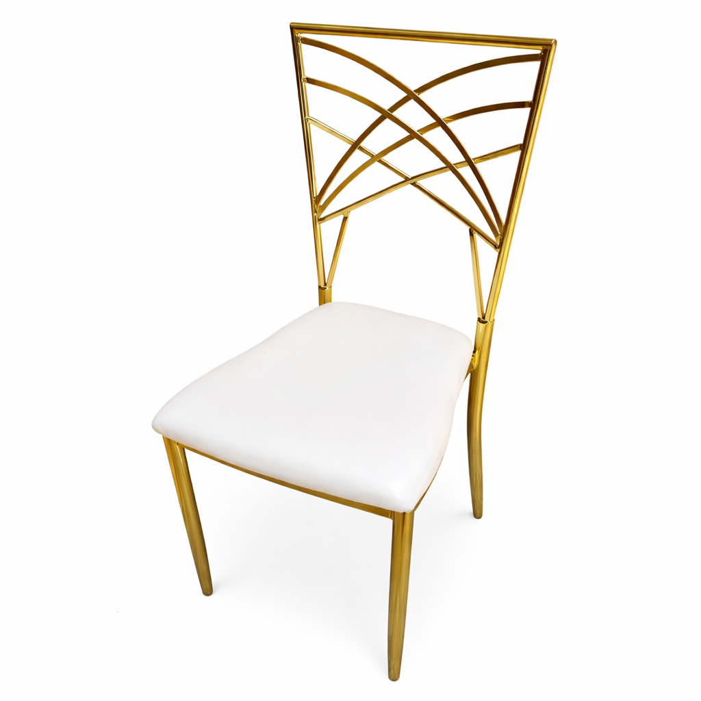 Silla Venecia dorada cromada