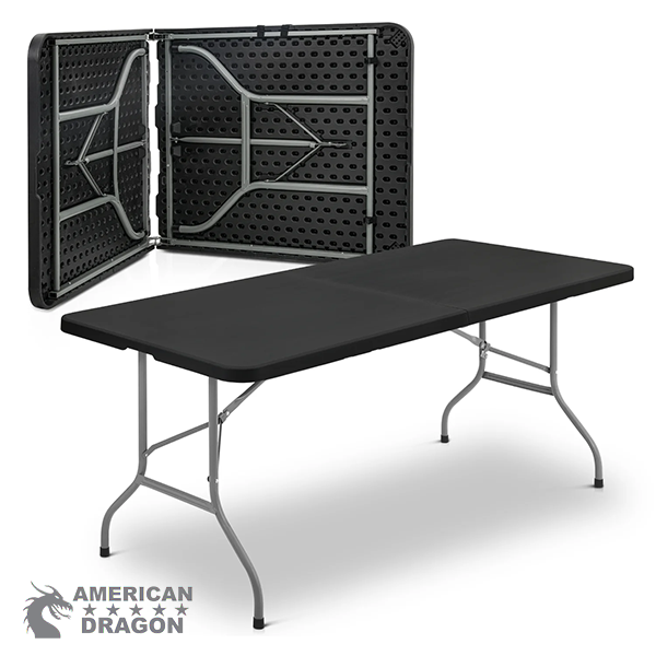 Mesa plegable de 1.8 negra