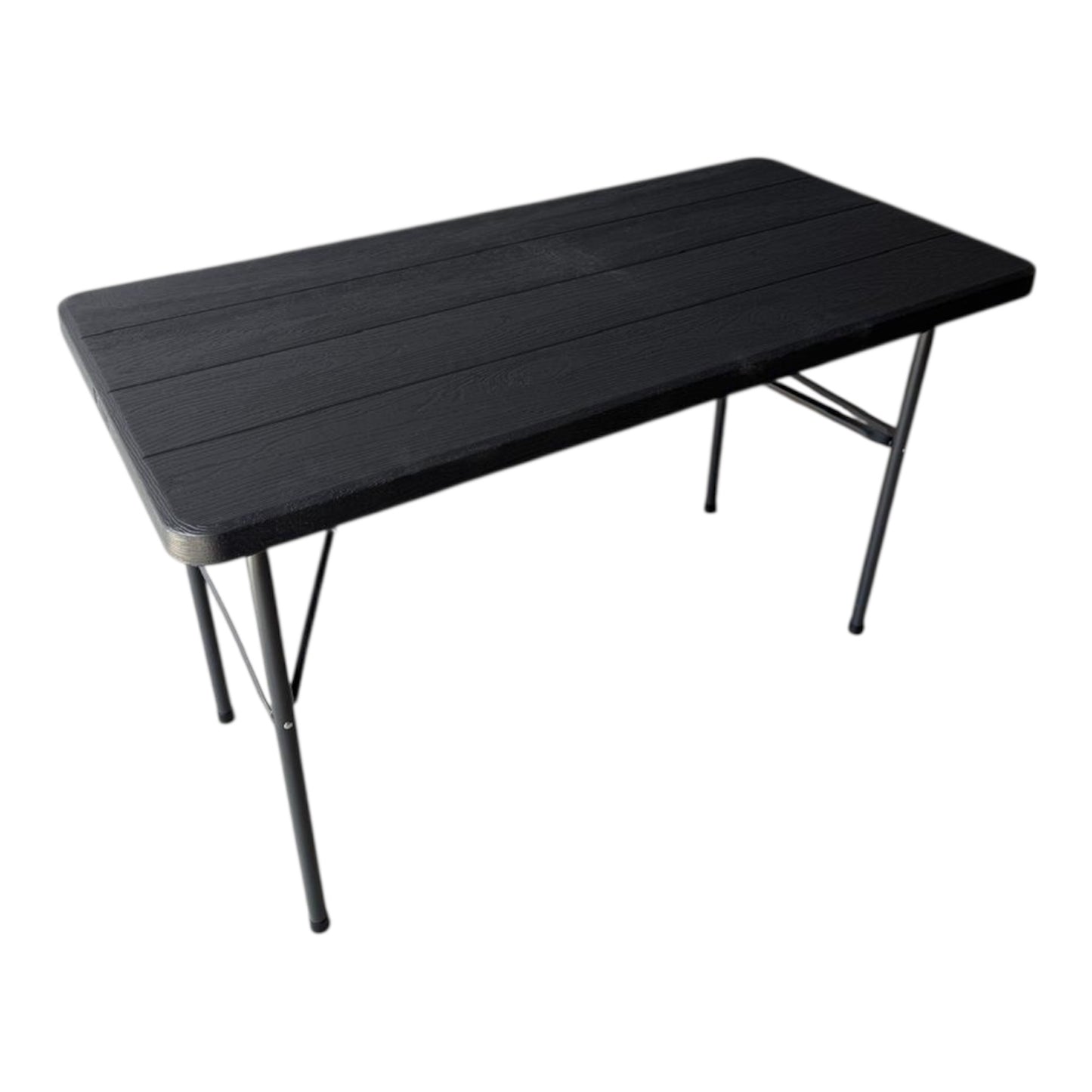 COMBO de mesa y 4 sillas plegables reforzadas en color negro