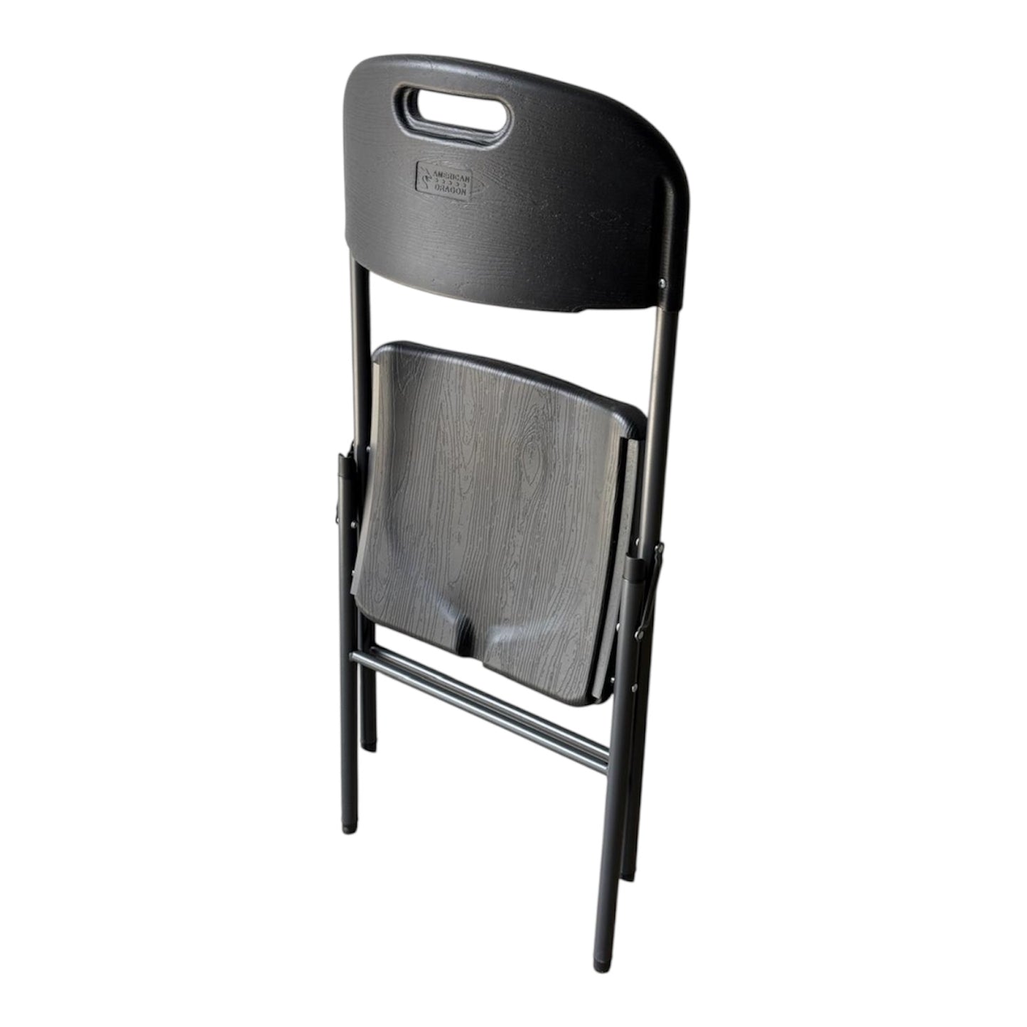 COMBO de mesa y 4 sillas plegables reforzadas en color negro