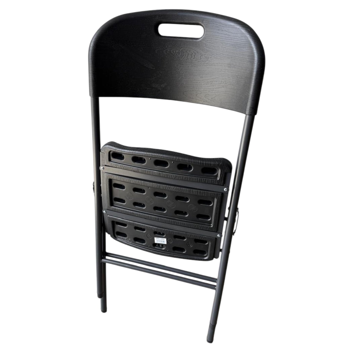 COMBO de mesa y 4 sillas plegables reforzadas en color negro