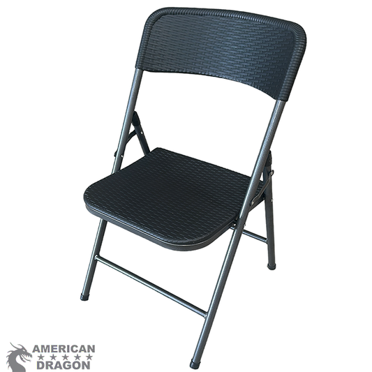 Silla clasica tipo rattan color negro