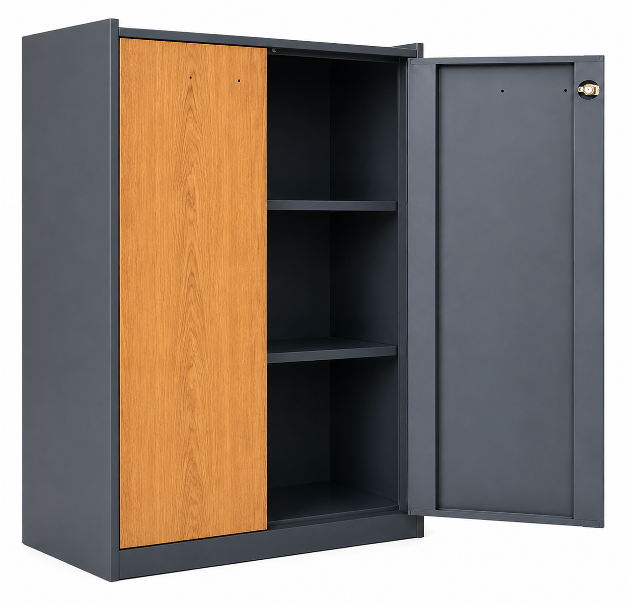 Mueble Metálico con Top look de madera