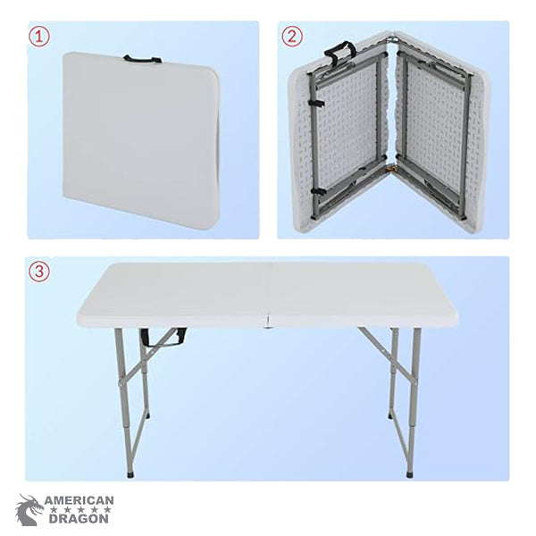 Mesa plegable de 1.22 altura ajustable