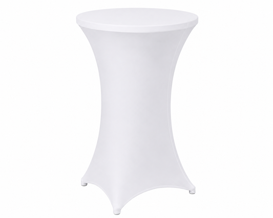 Cobertor Spandex blanco para Mesa Coctelera