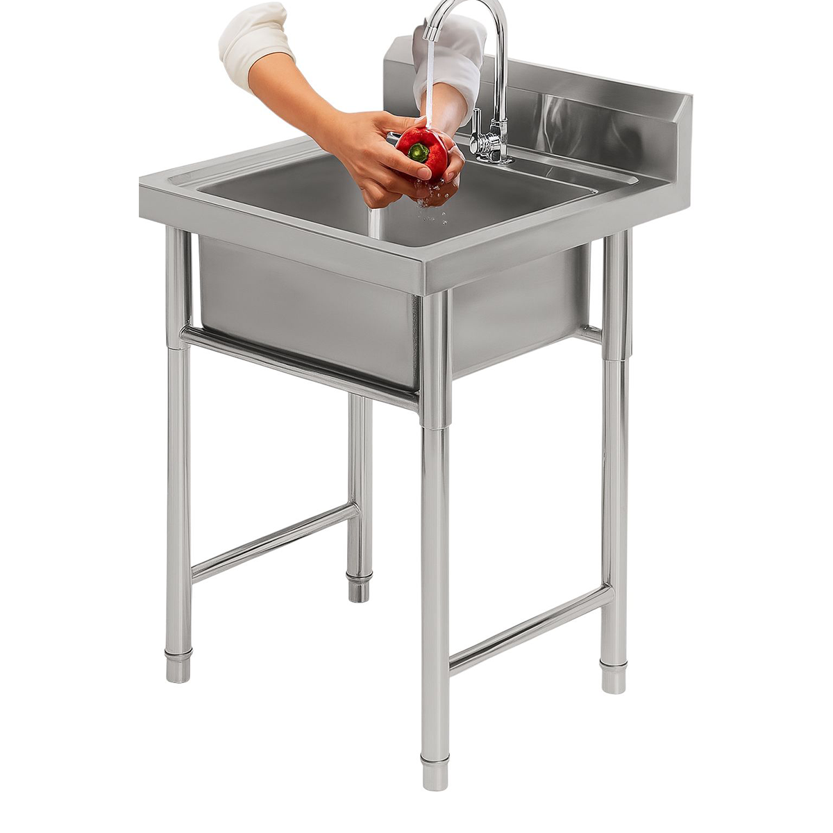 Lavadero de acero con patas 60cm